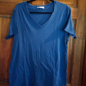 Med V Neck T-True Teal in Color